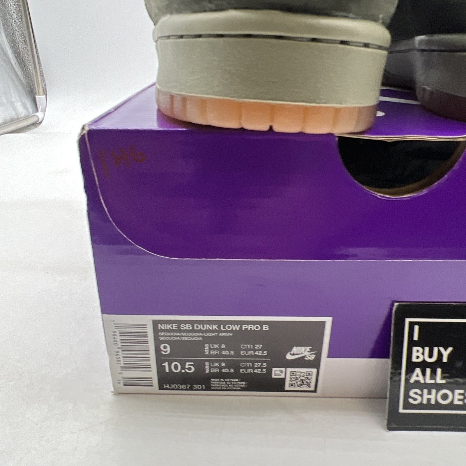 Size 9 - Nike Dunk SB Pro B Low Sequoia (HJ0367-301)