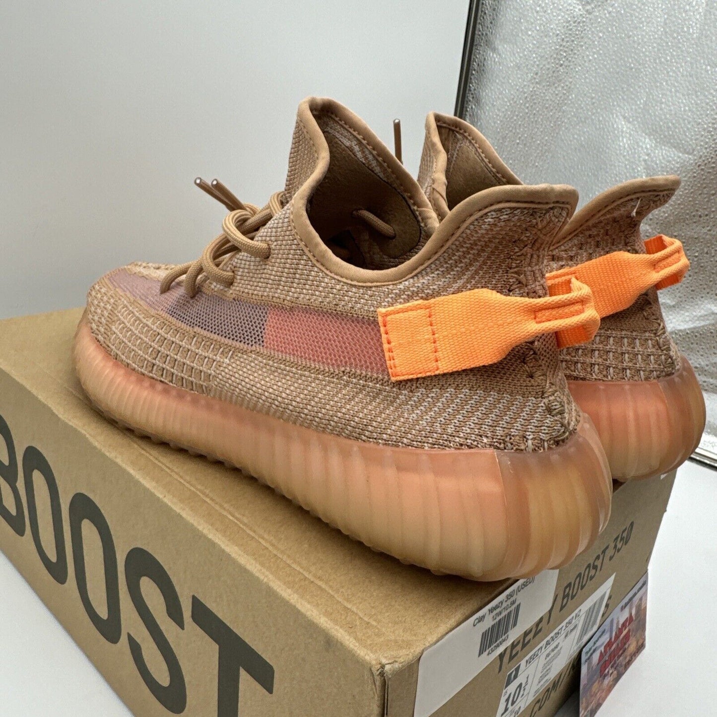 Size 10.5 - adidas Yeezy Boost 350 V2 Clay 2019 Orange Icy Soles Creamsicle