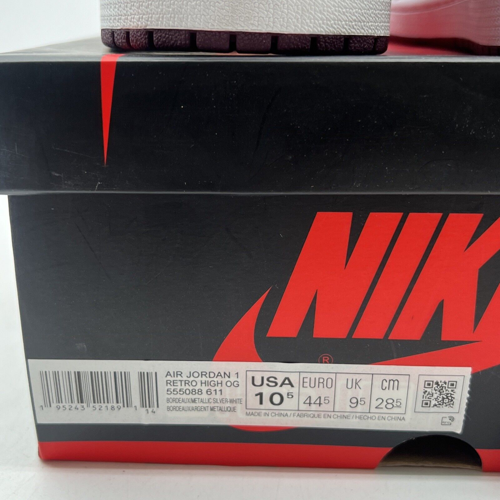 Size 10.5 - Air Jordan 1 Retro High OG Bordeaux (555088-611)