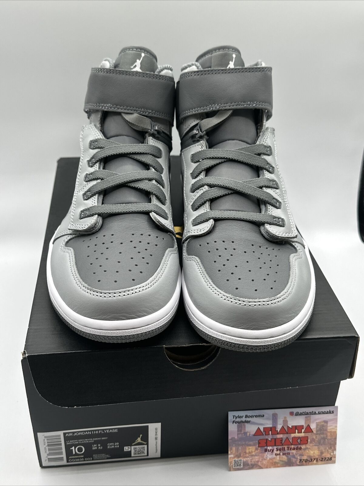 Size 10 - Jordan 1 High FlyEase Light Smoke Gray 2021