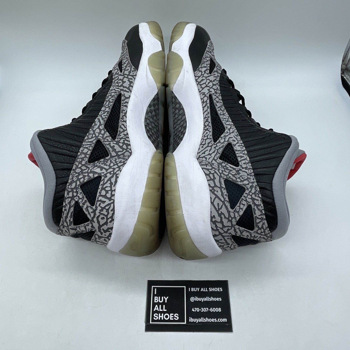 Size 13 - Air Jordan 11 Retro IE Low Black Cement Suede Leather (919712-006)