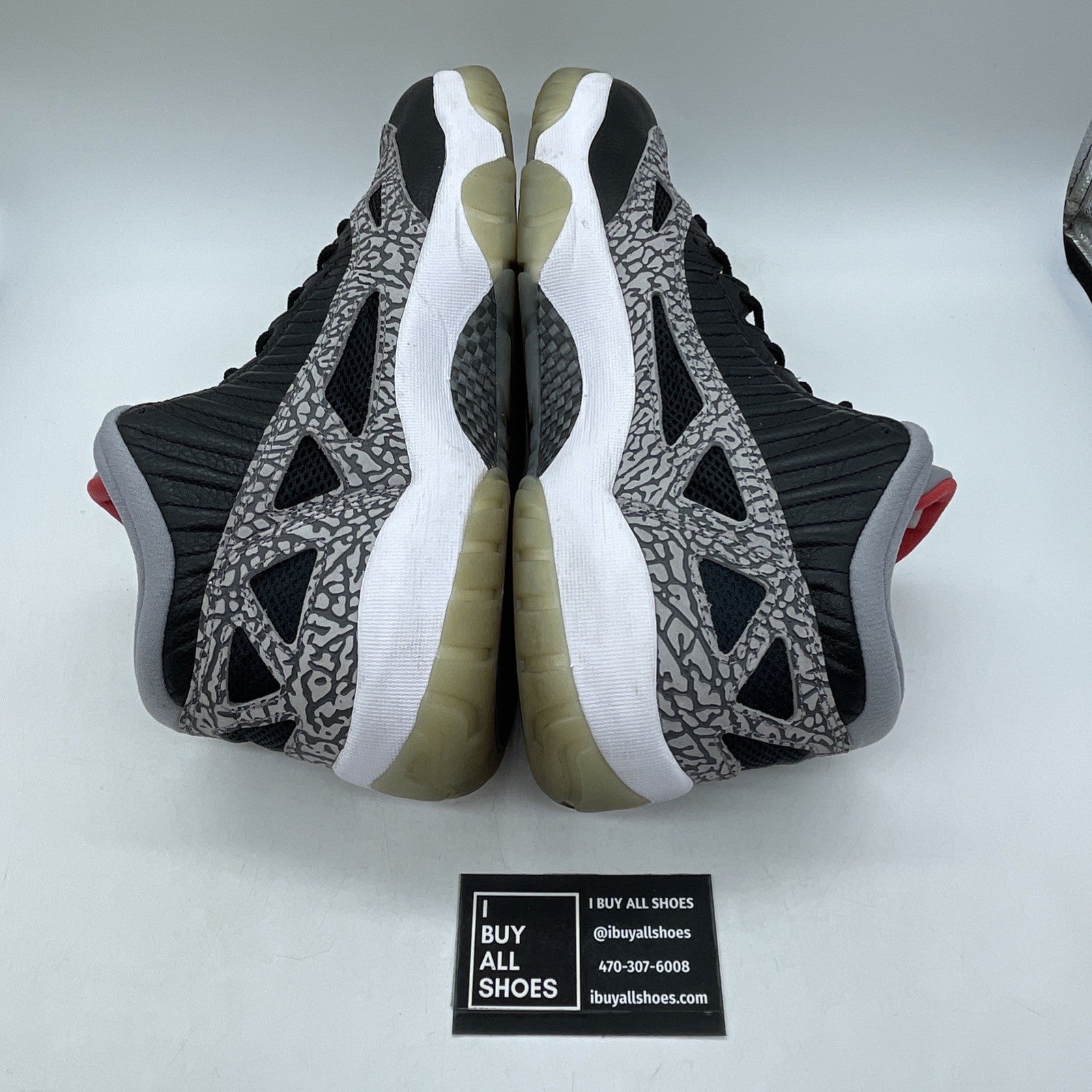 Size 13 - Air Jordan 11 Retro IE Low Black Cement Suede Leather (919712-006)
