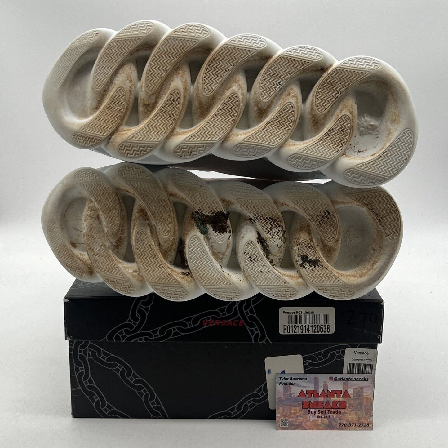Size 10 - Versace Chain Reaction White (DSU7071E-D7CTG-D01)
