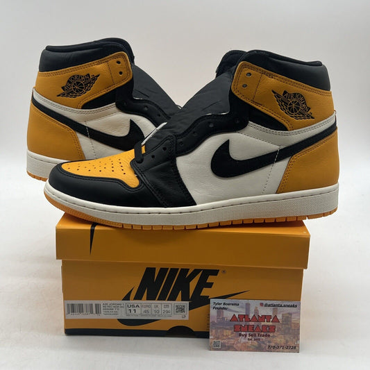 Size 11 - Jordan 1 Retro OG High Yellow Toe Black White Leather (555088-711)