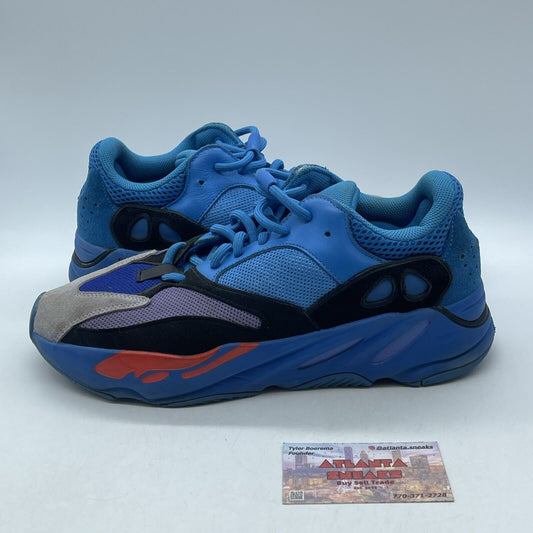 Size 11.5 - adidas Yeezy Boost 700 Hi-Res Blue Black Suede Leather (HP6674)