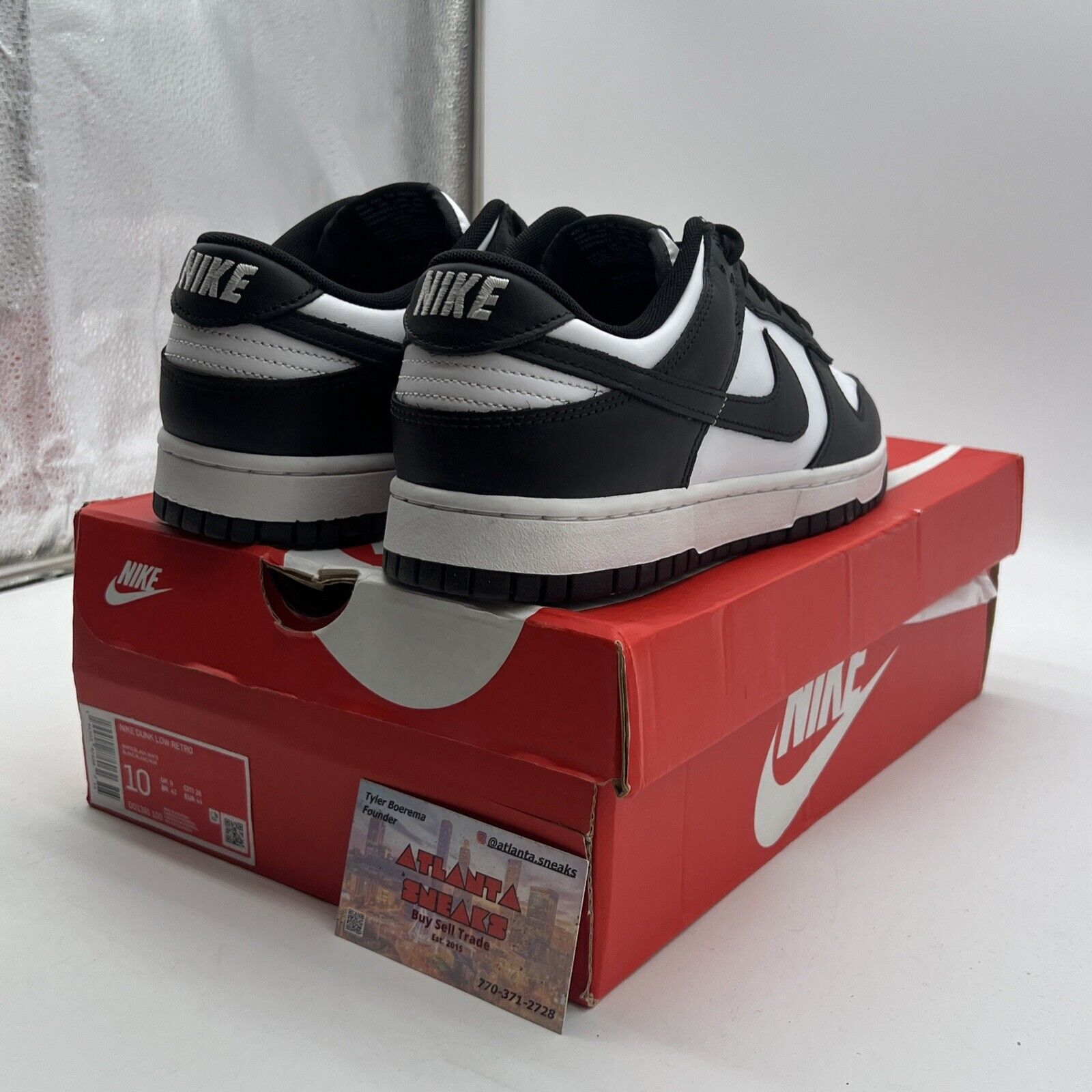 Size 10 - Nike Dunk Low Black White (DD1391-100)