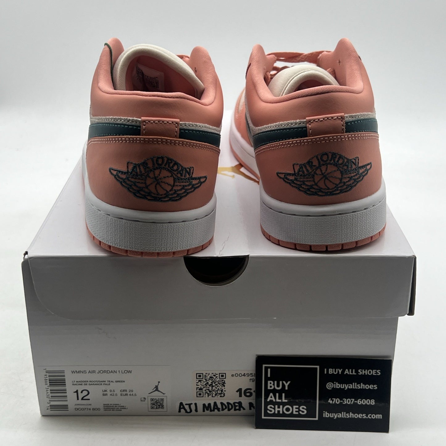 Size 12W - Air Jordan 1 Low Light Madder Root Women's (DC0774-800)