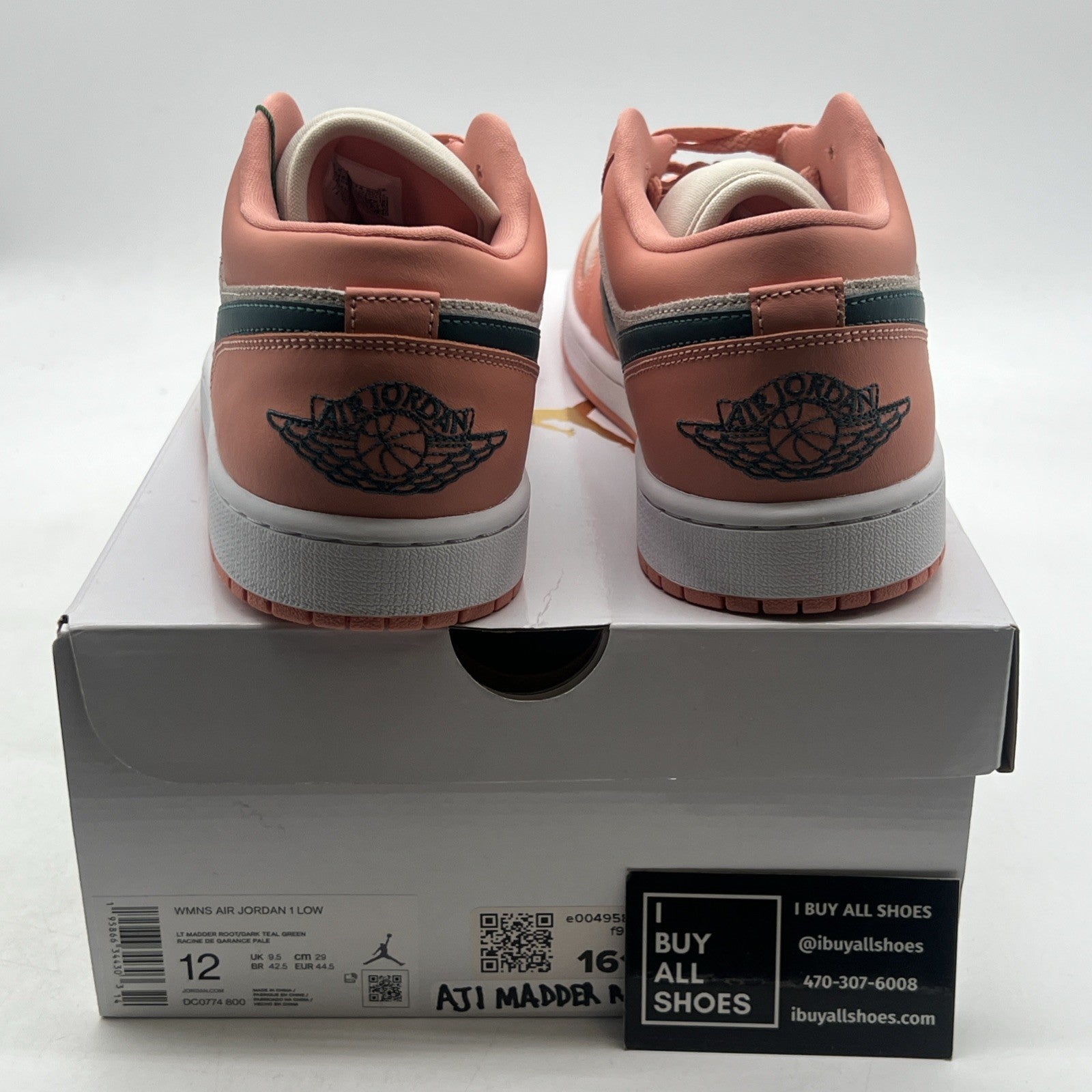 Size 12W - Air Jordan 1 Low Light Madder Root Women's (DC0774-800)