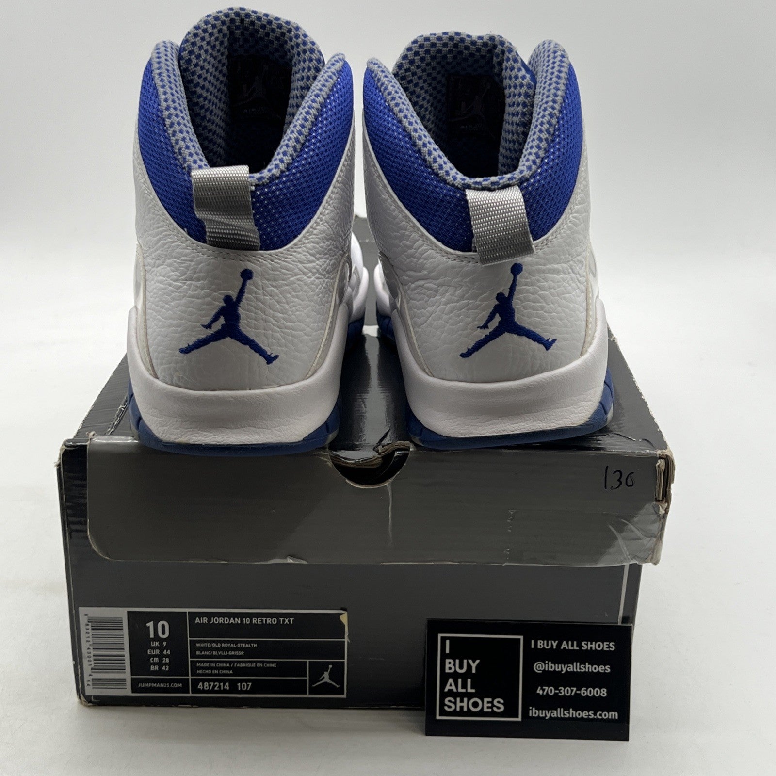 Size 10 - Air Jordan 10 Retro TXT Old Royal (487214-107)