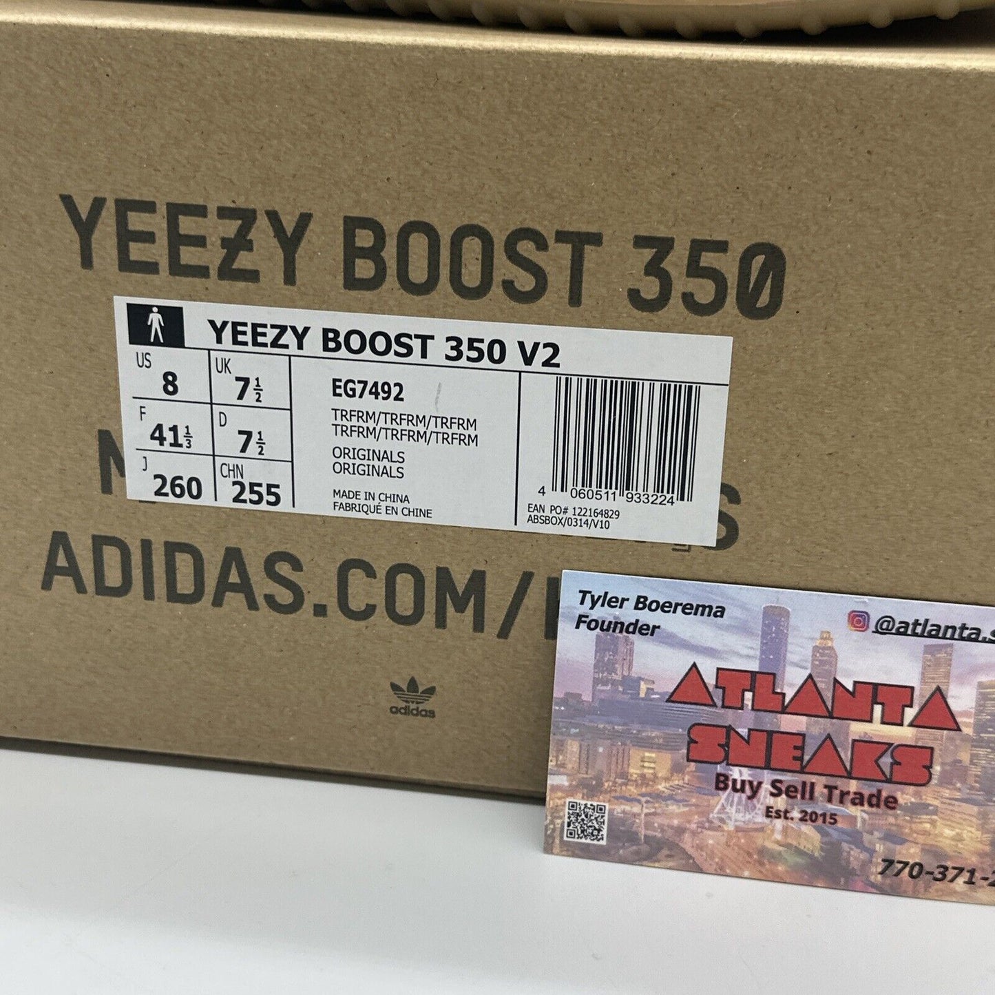 Size 8 - adidas Yeezy Boost 350 V2 True Form Grey Orange New Icy Sole Kanye West