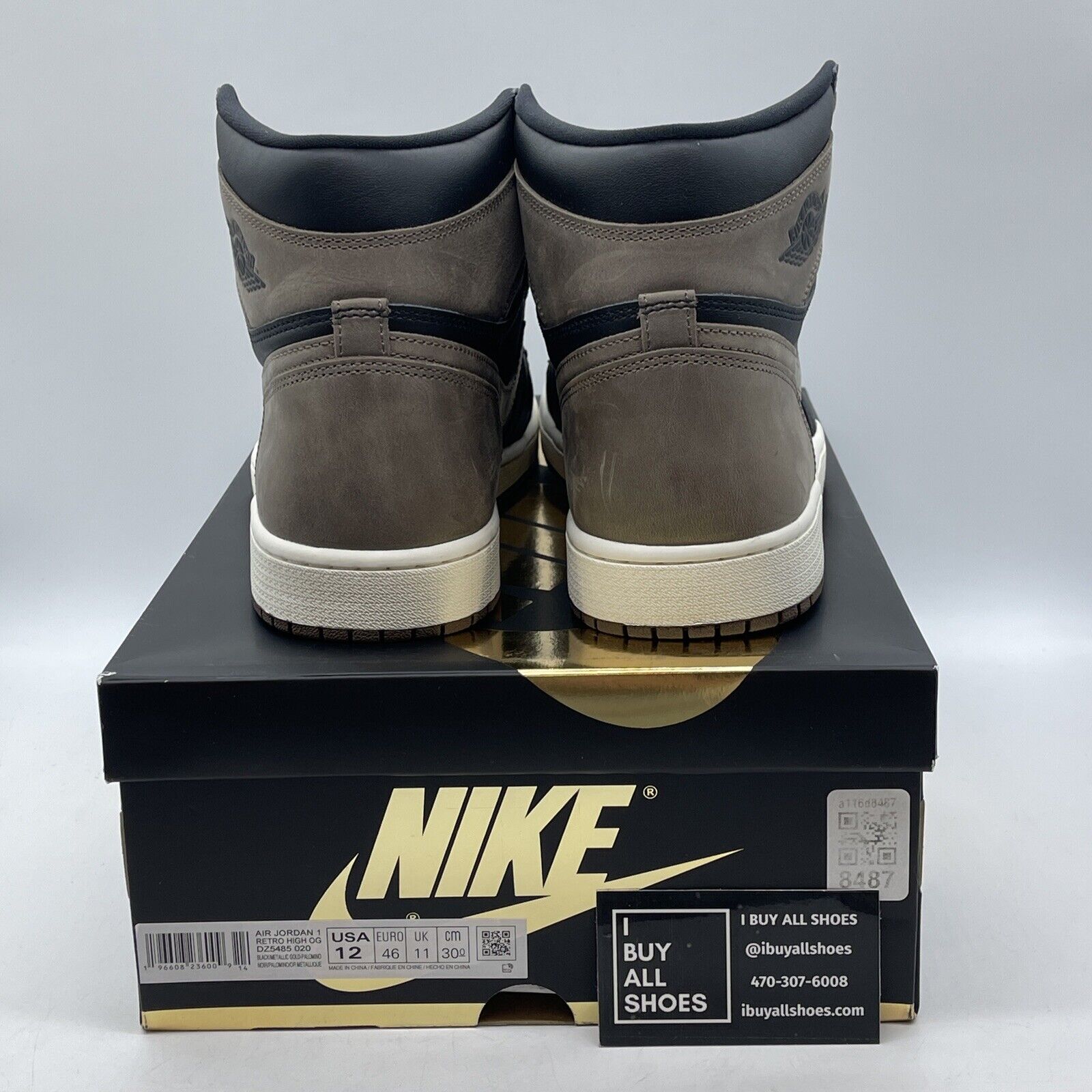 Size 12 - Jordan 1 Retro OG High Palomino Brown Black Suede Leather (DZ5485-020)