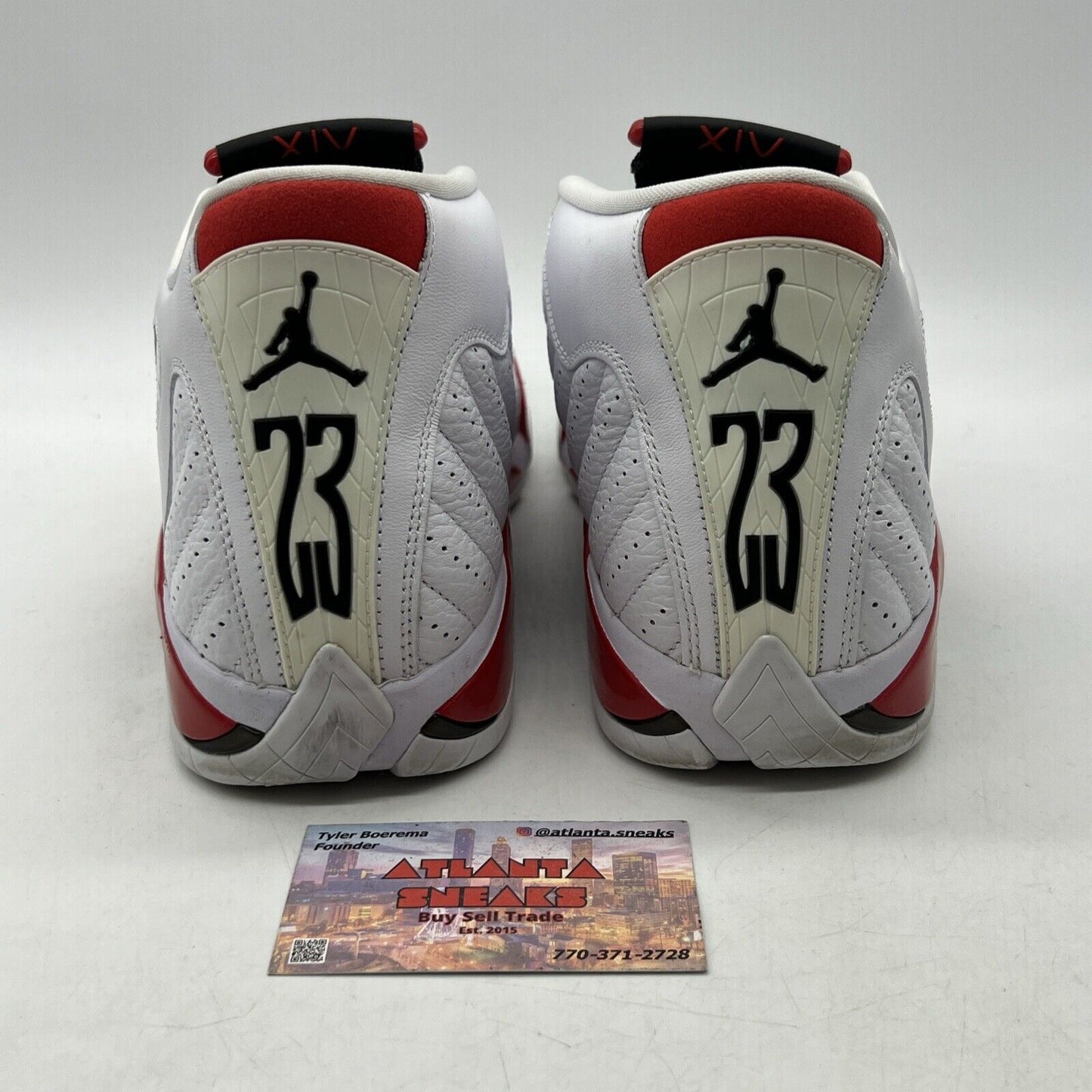 Size 10 - Air Jordan 14 Retro 2019 Candy Cane White Red Leather (487471-100