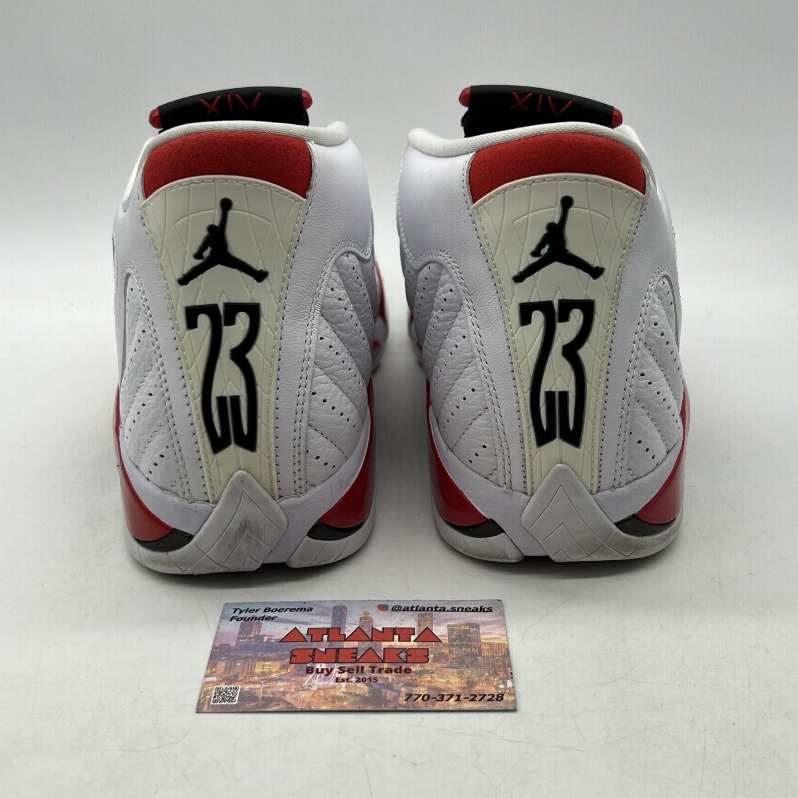 Size 10 - Air Jordan 14 Retro 2019 Candy Cane White Red Leather (487471-100