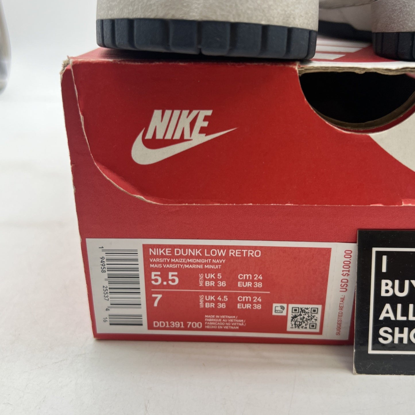 Size 5.5 - Nike Dunk Low Michigan 2021 (DD1391-700)