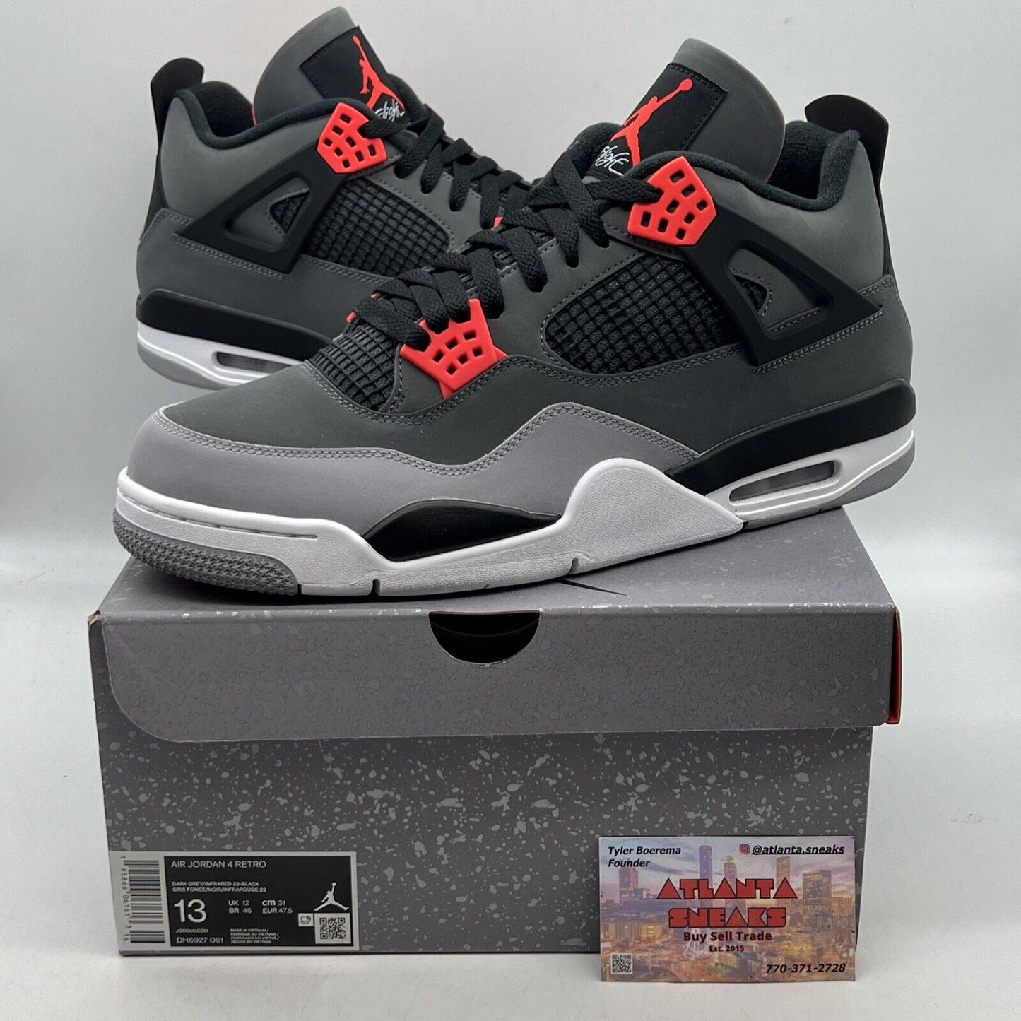 Size 13 - Jordan 4 Retro Mid Infrared Brand New Og All