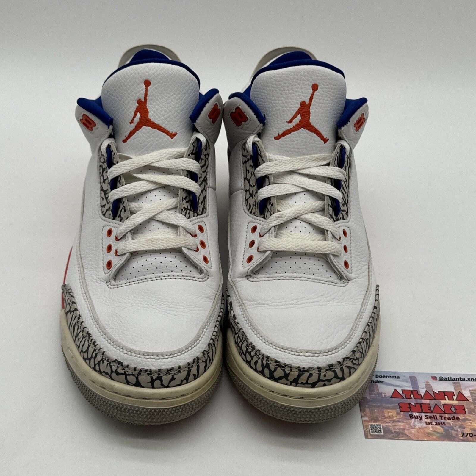 Size 9 - Jordan 3 Retro Knicks Rivals 2019 White Leather Orange Blue Gators OG