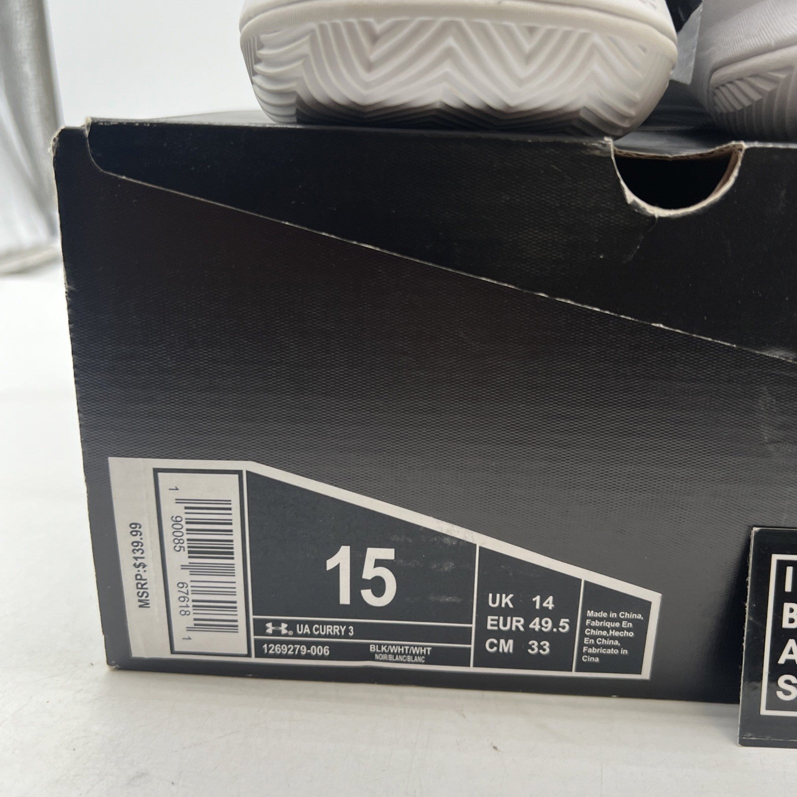 Size 15 - Under Armour Curry 3 Cyber Monday (1269279-006)