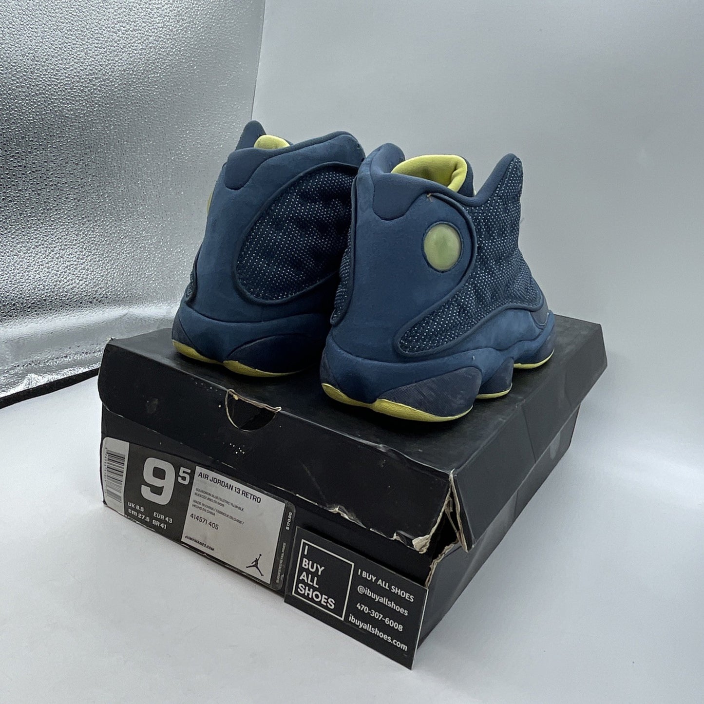 Size 9.5 - Air Jordan 13 Retro Squadron Blue (414571-405)