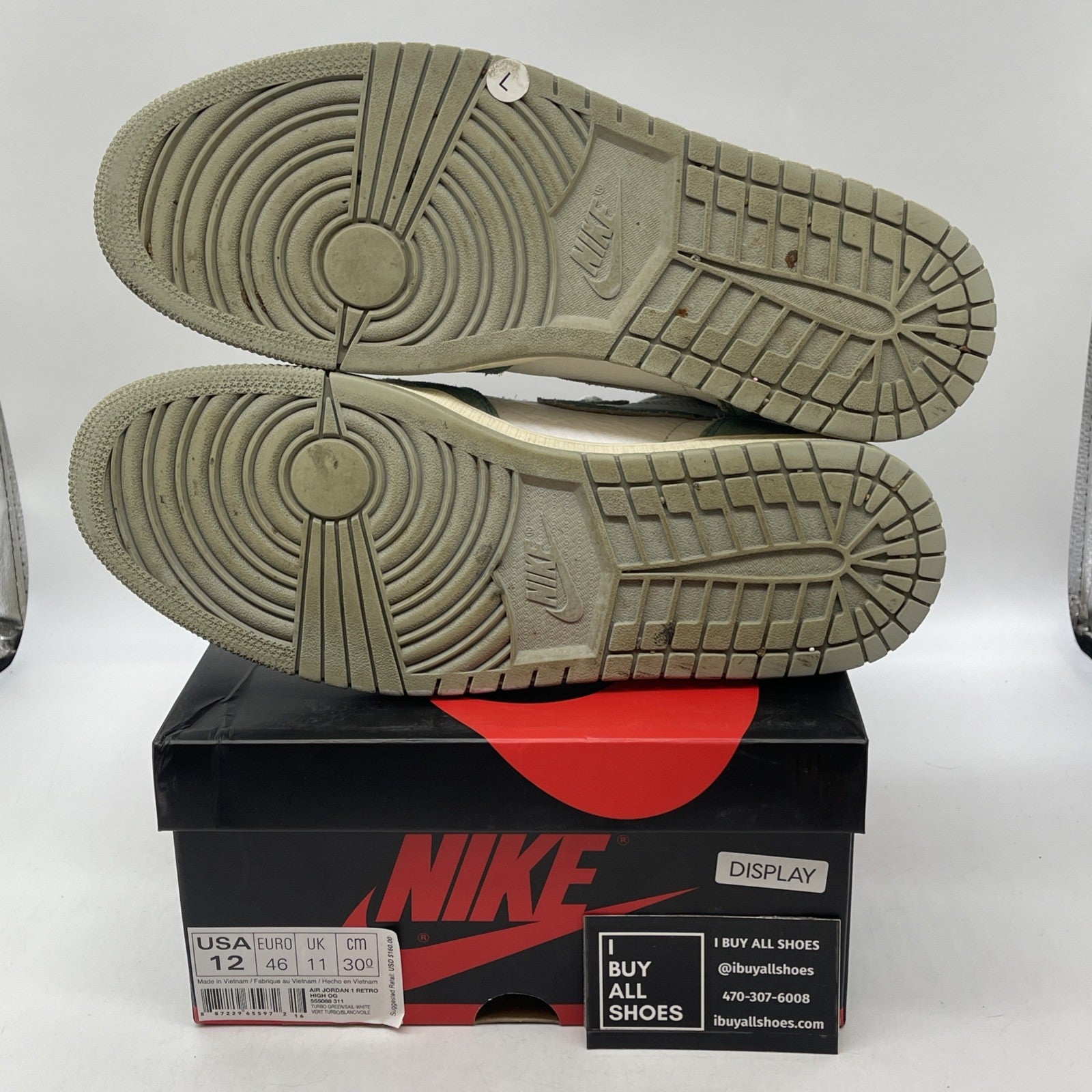 Size 12 - Air Jordan 1 Retro OG High Turbo Green (555088-311)