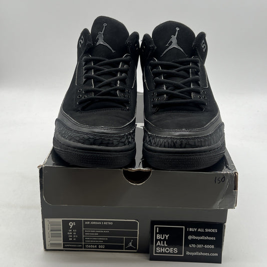 Size 9.5 - Air Jordan 3 Retro Black Cat (136064-002)