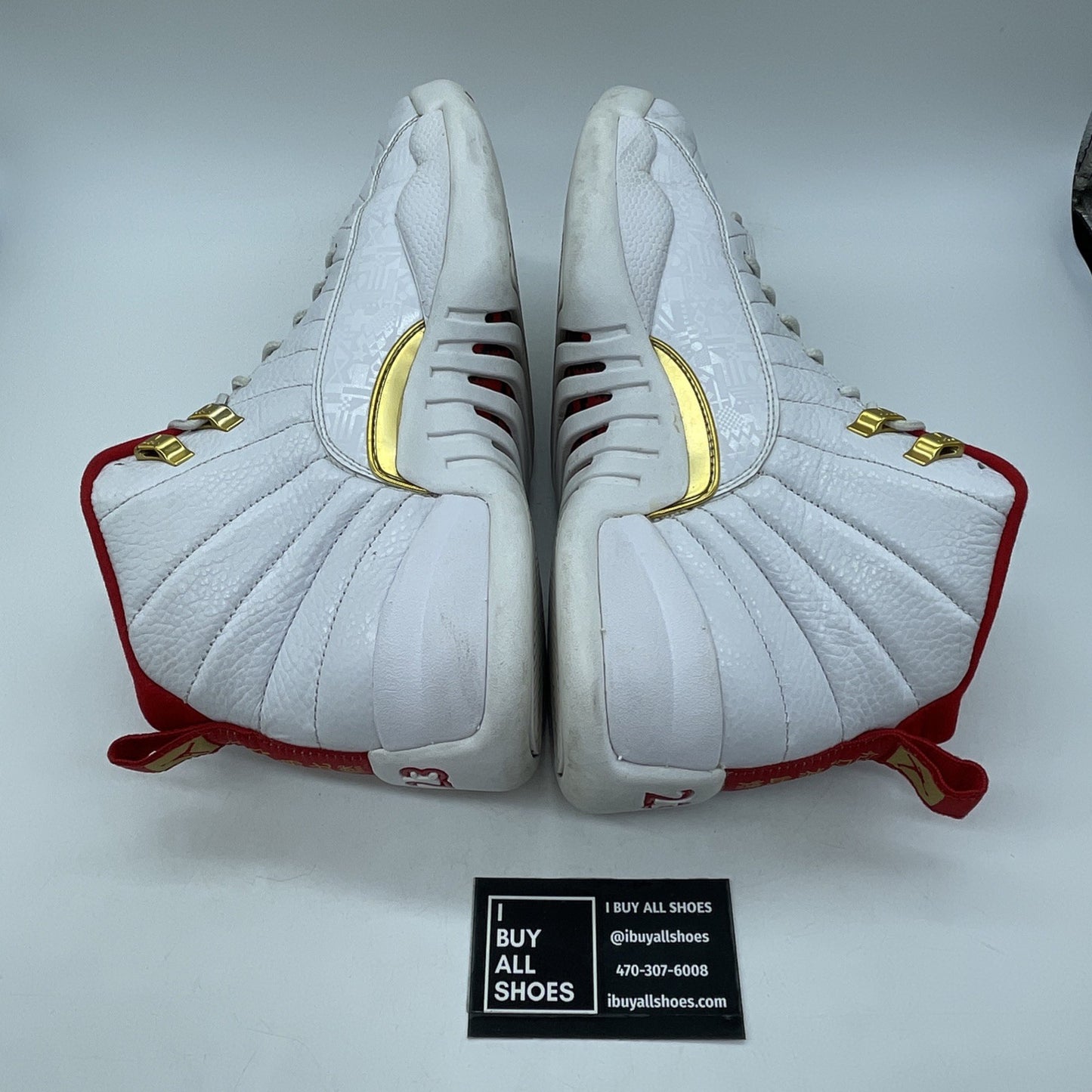 Size 11.5 - Air Jordan 12 Retro FIBA White Red Gold Leather (130690-107)