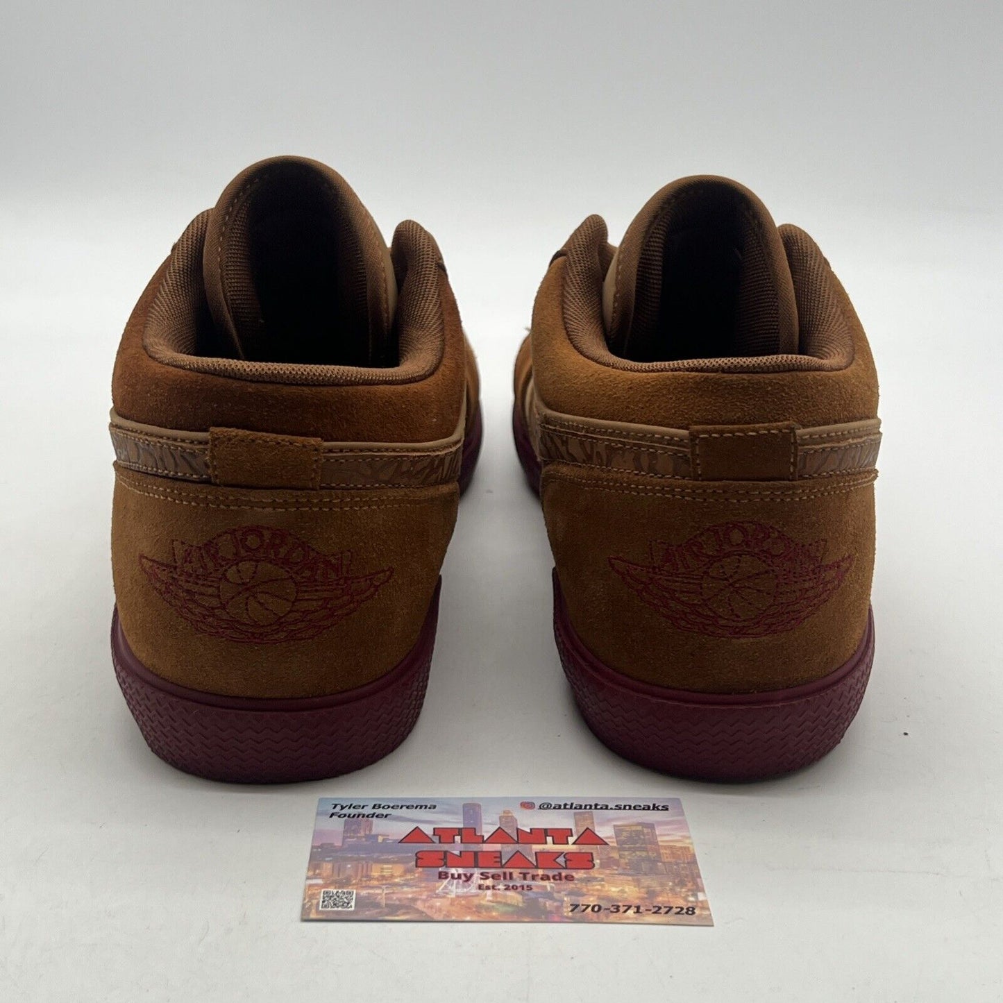 Size 14 - Nike Air Jordan 1 Low Men's Shoes  Retro V1 Brown Suede (481177-202)