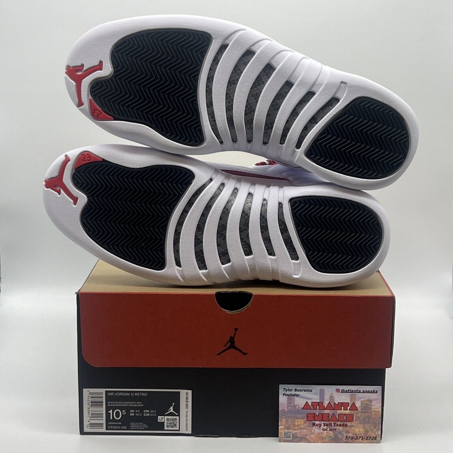 Size 10.5 - Jordan 12 Retro Twist 2021 Brand New Og All White Black Red