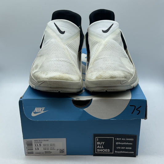Size 11.5 - Nike Go Flyease White Sail Black Gum Suede Leather (CW5883-101)