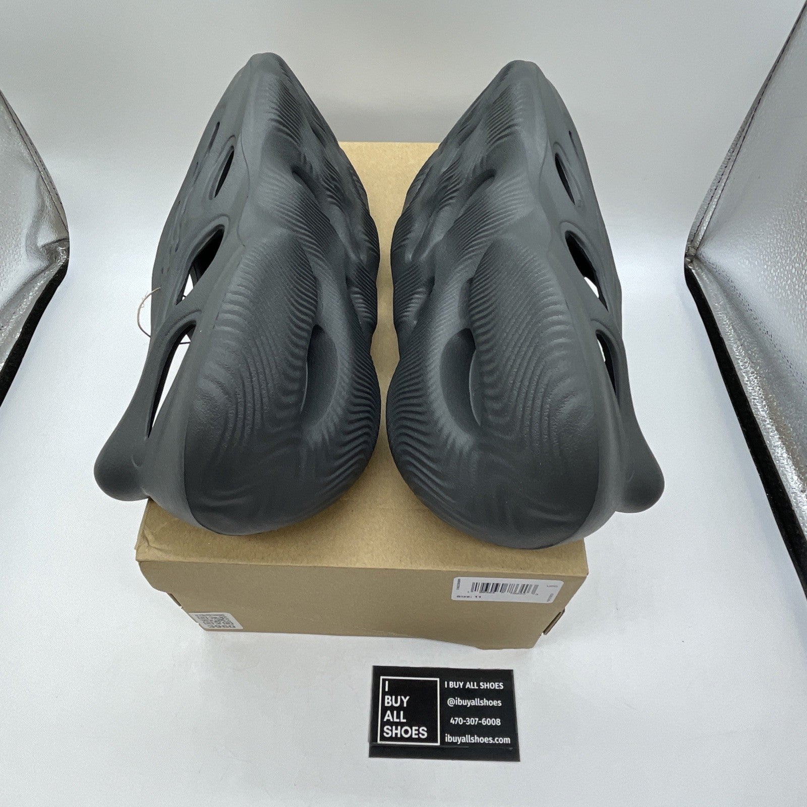 Size 11 - Adidas Yeezy Foam Runner RNR Onyx Black Rubber  (HP8739)