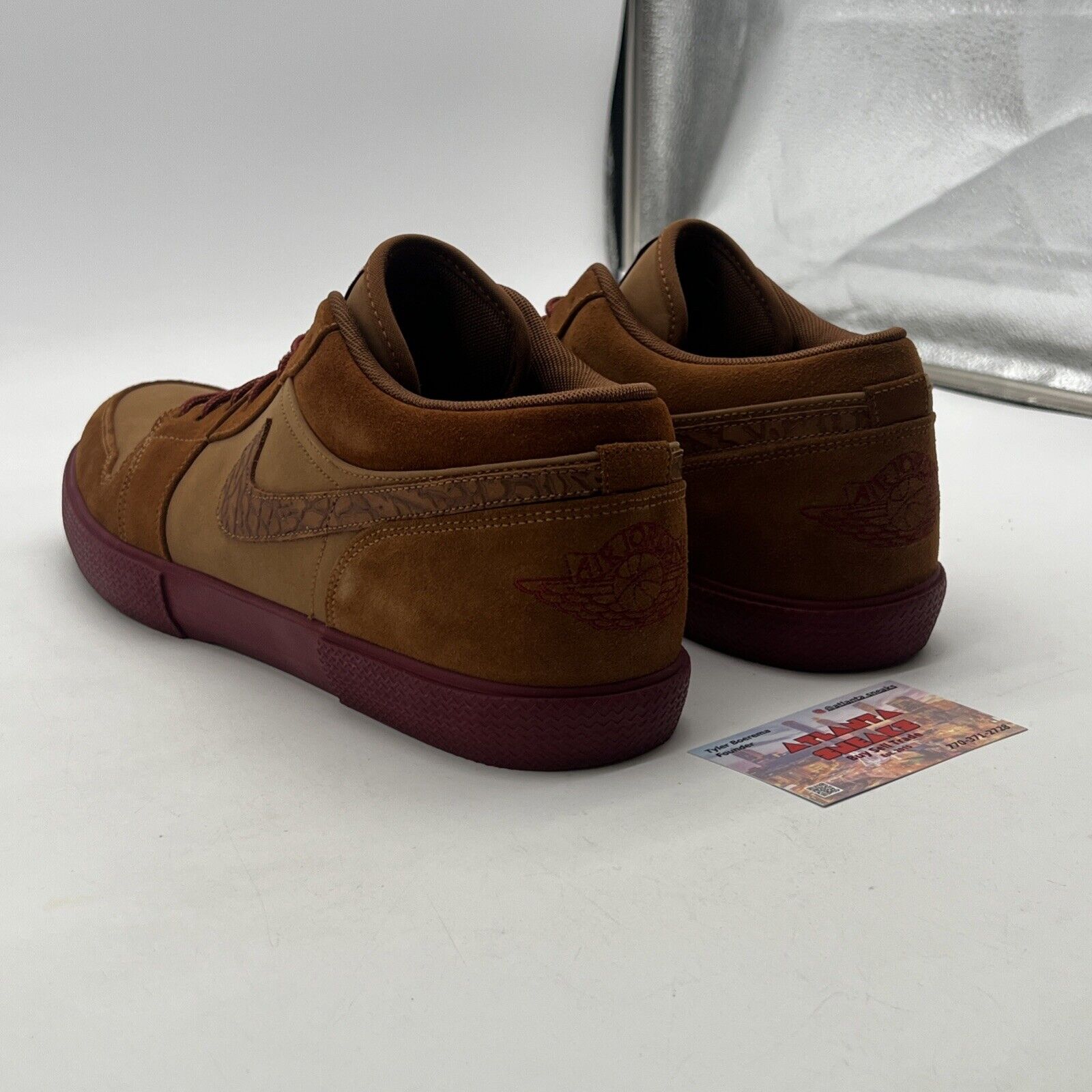 Size 14 - Nike Air Jordan 1 Low Men's Shoes  Retro V1 Brown Suede (481177-202)