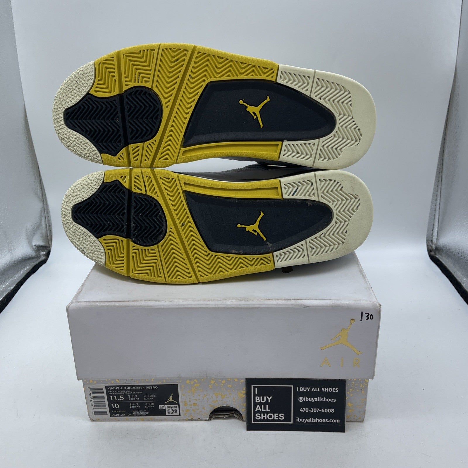 Size 11.5W - Air Jordan 4 Retro Vivid Sulfur (AQ9129-101)
