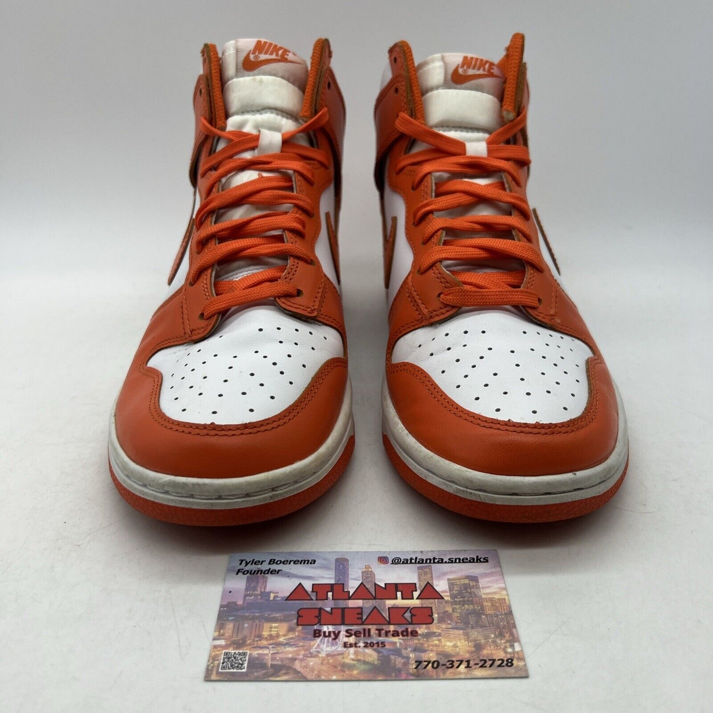 Size 7 - Nike Dunk SP 2021 High Syracuse White Leather (DD1399-101)