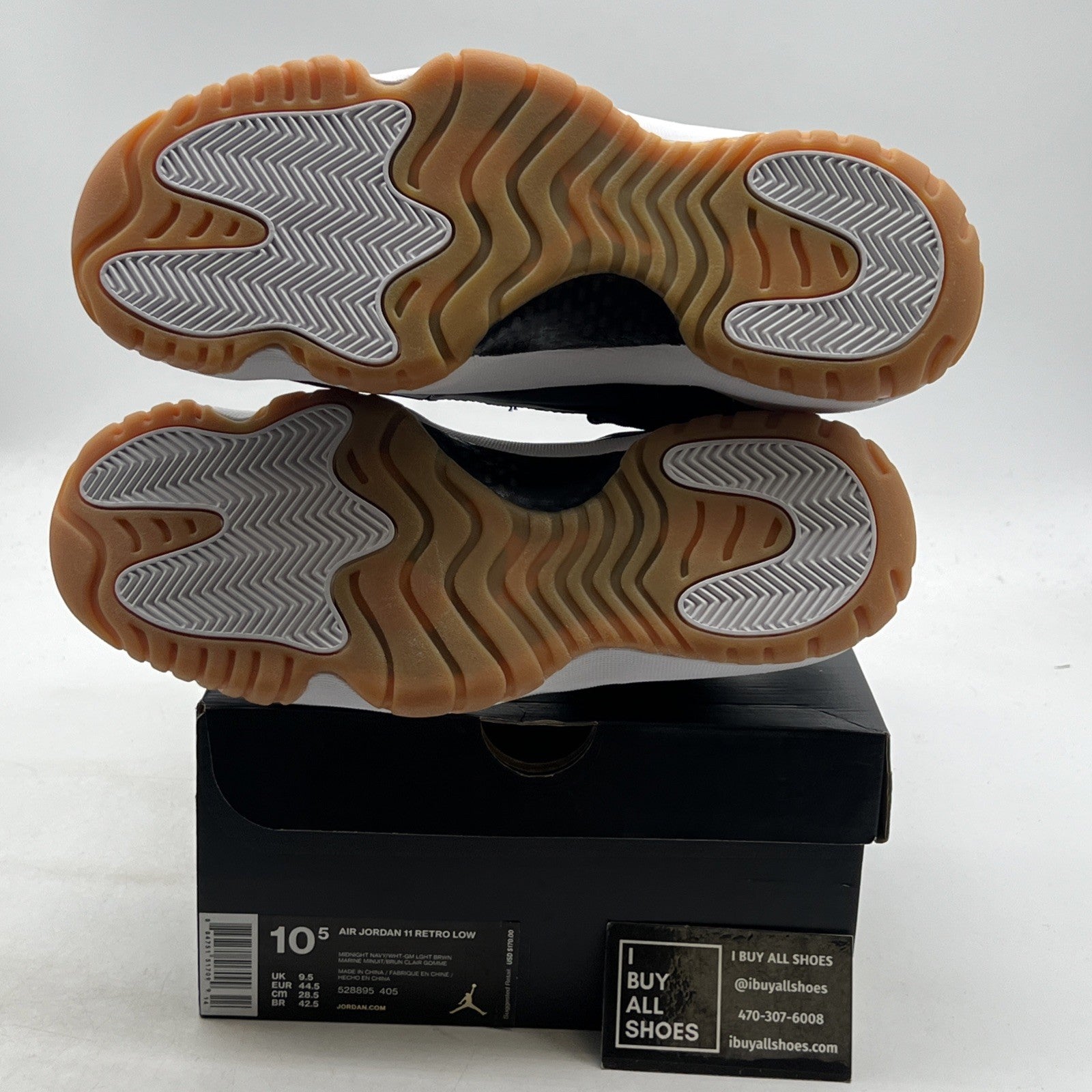 Size 10.5 - Air Jordan 11 Retro Low Navy Gum (528895-405)