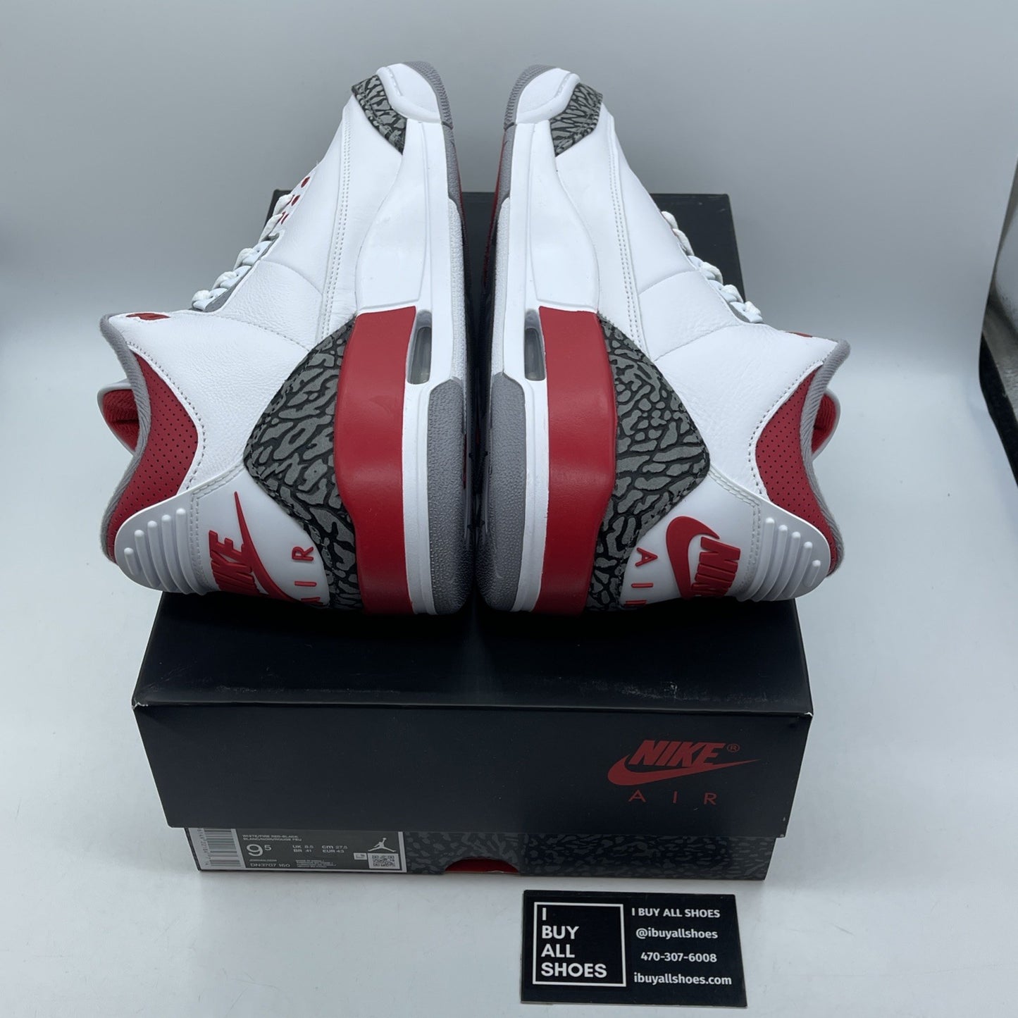 Size 9.5 - Jordan 3 Retro Mid Fire Red White Suede Leather (DN3707-160)
