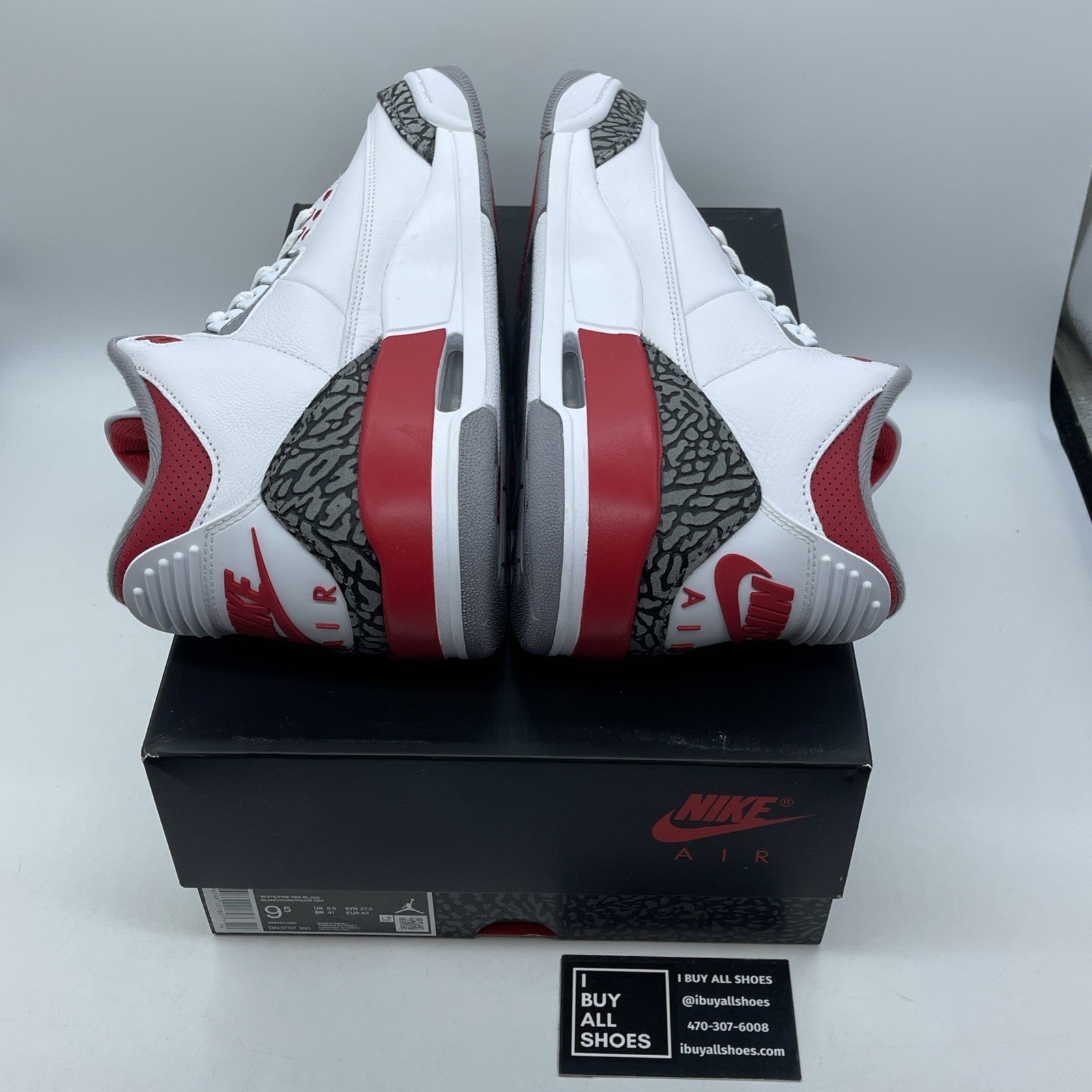 Size 9.5 - Jordan 3 Retro Mid Fire Red White Suede Leather (DN3707-160)