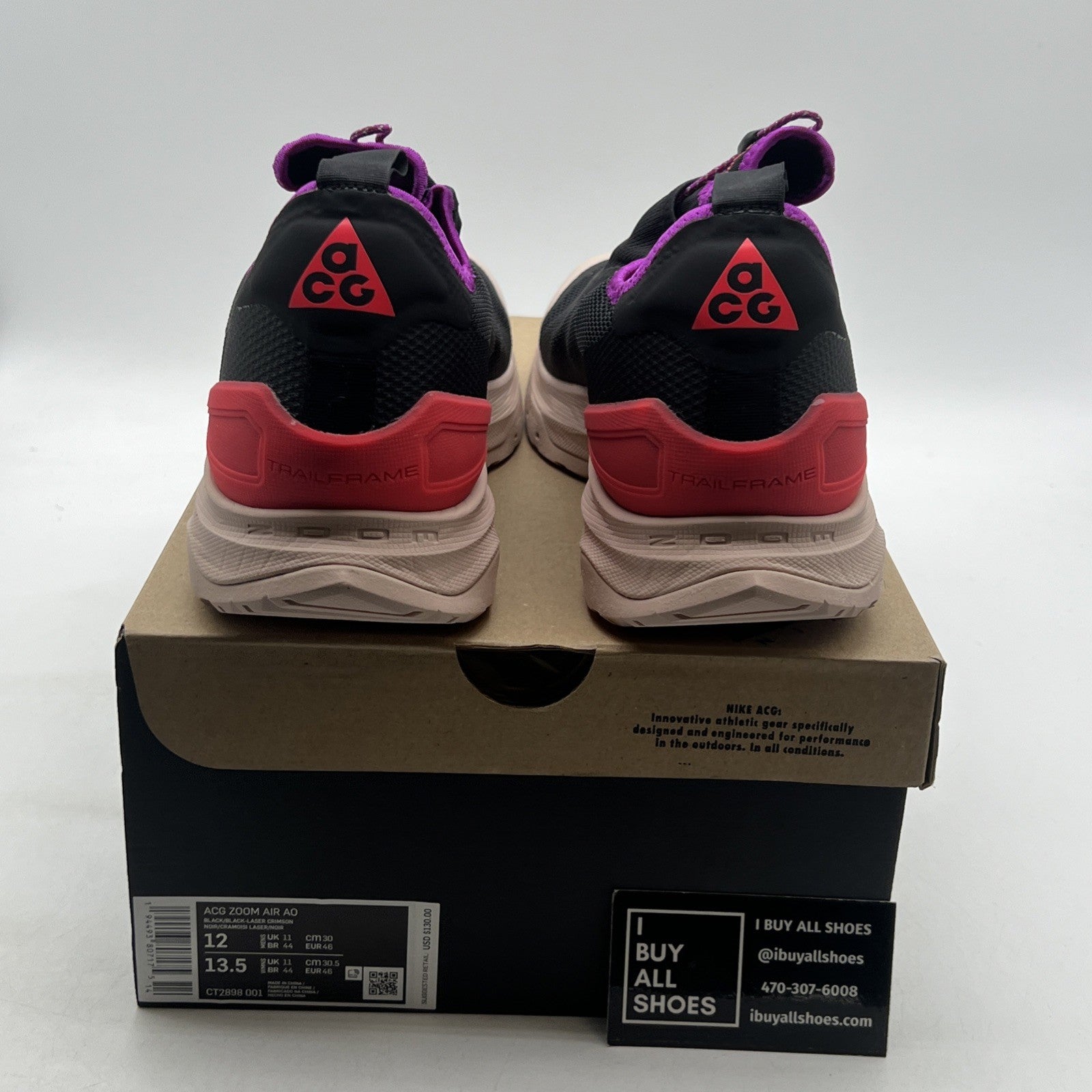 Size 12 - Nike ACG Zoom Air AO Black Laser Crimson (CT2898-001)