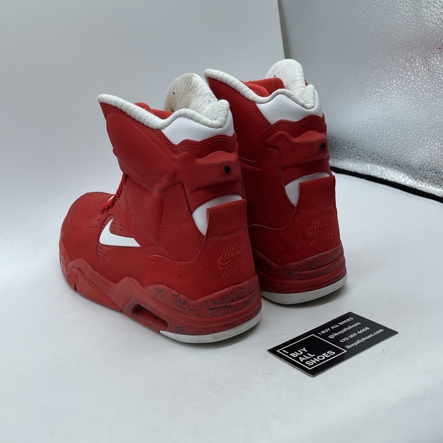 Size 9.5 - Nike Air Command Force University Red White Suede (684715-600)
