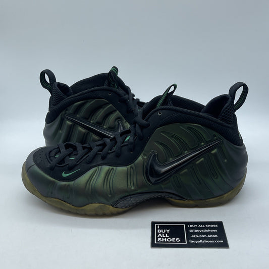 Size 11 - Nike Air Foamposite Pro Pine Green Black Suede Leather (624041-301)