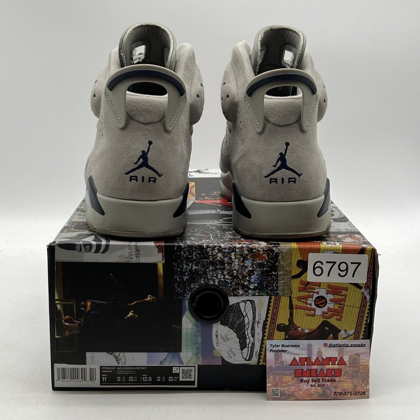 Size 11 - Jordan 6 Retro Mid Georgetown Navy Suede (CT8539-012)