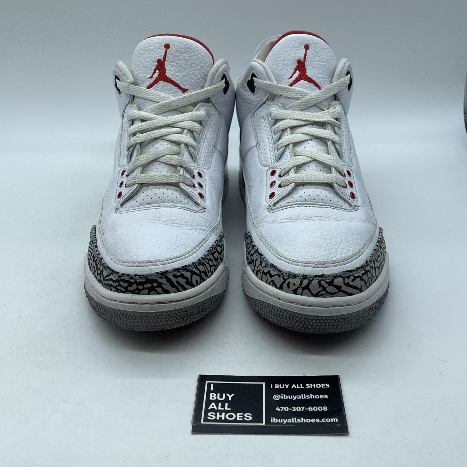 Size 12 - Jordan 3 Retro Hall of Fame 2018 White Red Grey Suede (136064-116)