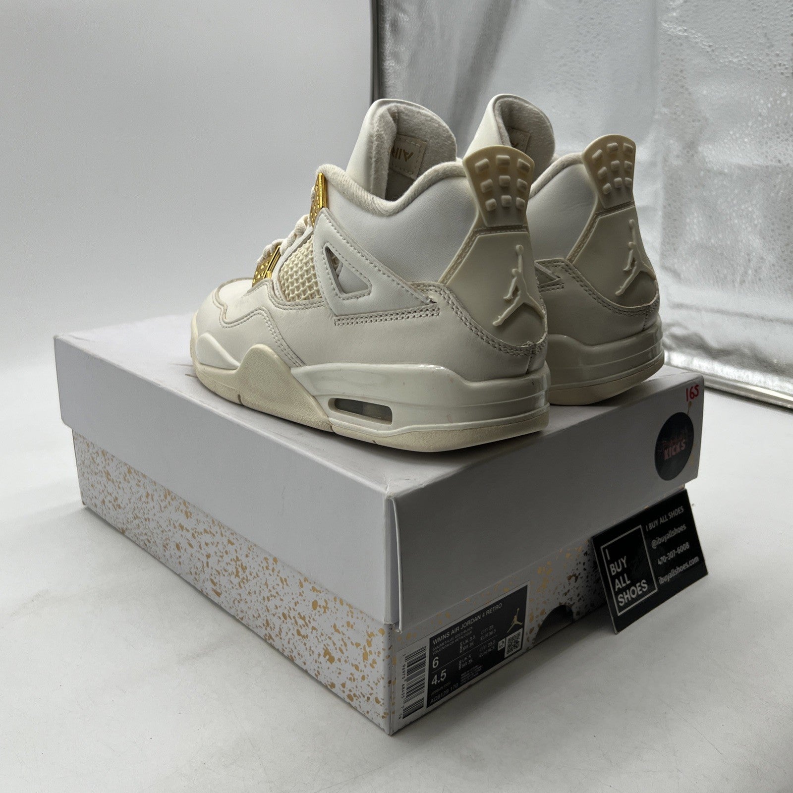 Size 6 - Air Jordan 4 Retro Metallic Gold W (AQ9129-170)