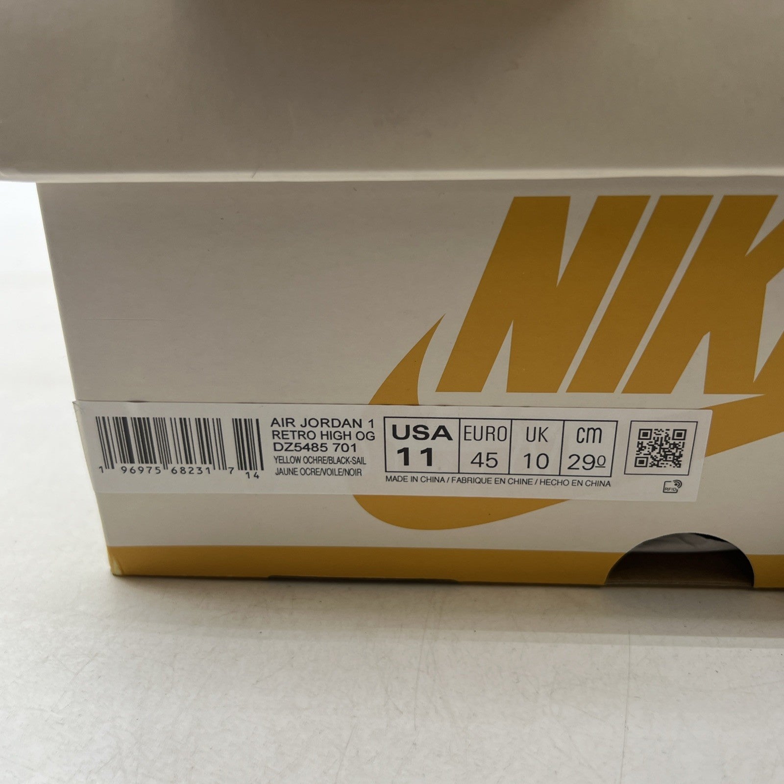 Size 11 - Air Jordan 1 Retro OG High Yellow Ochre (DZ5485-701)