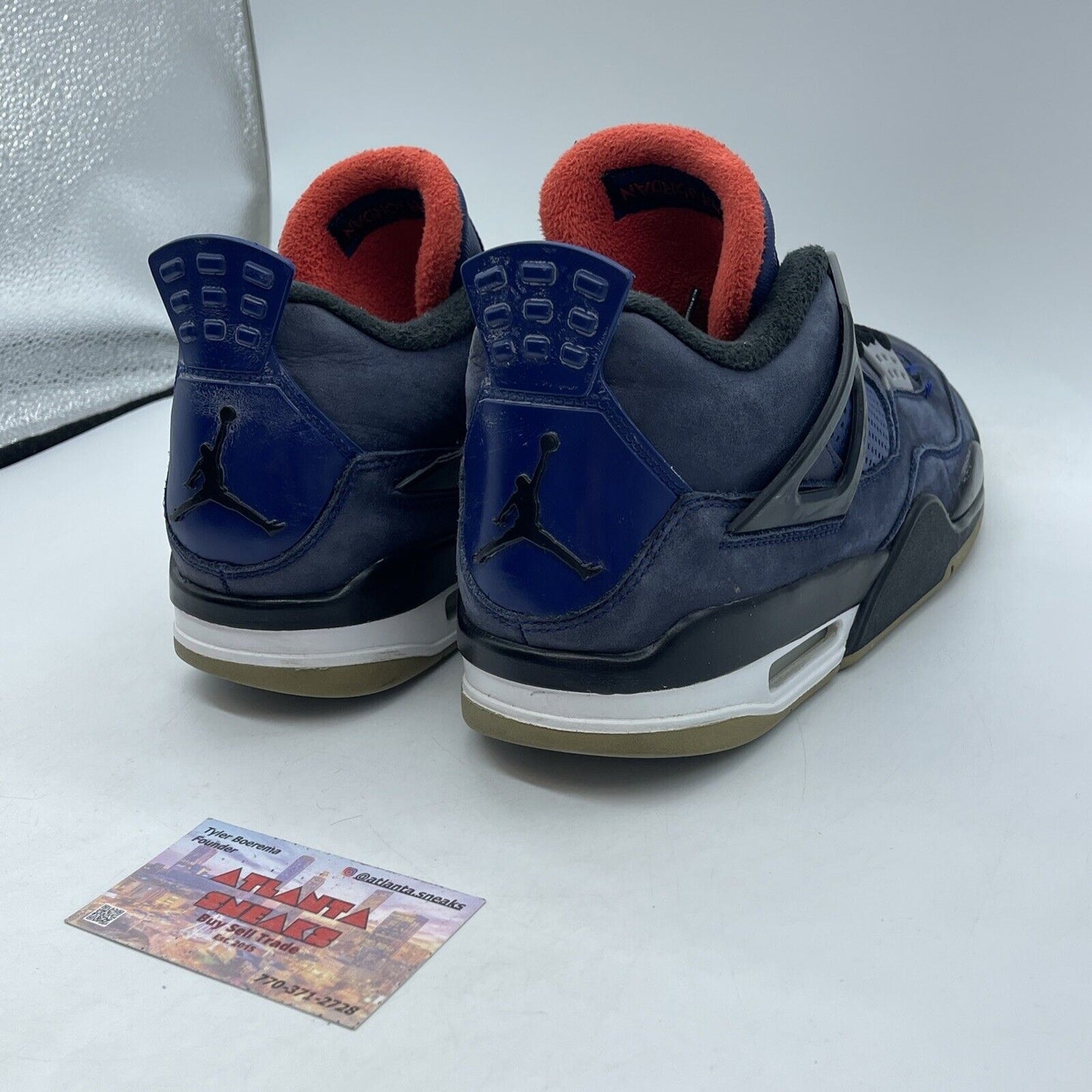 Size 9.5 - Jordan 4 Winter Loyal Blue Suede Black Grey Leather (CQ9597-401)