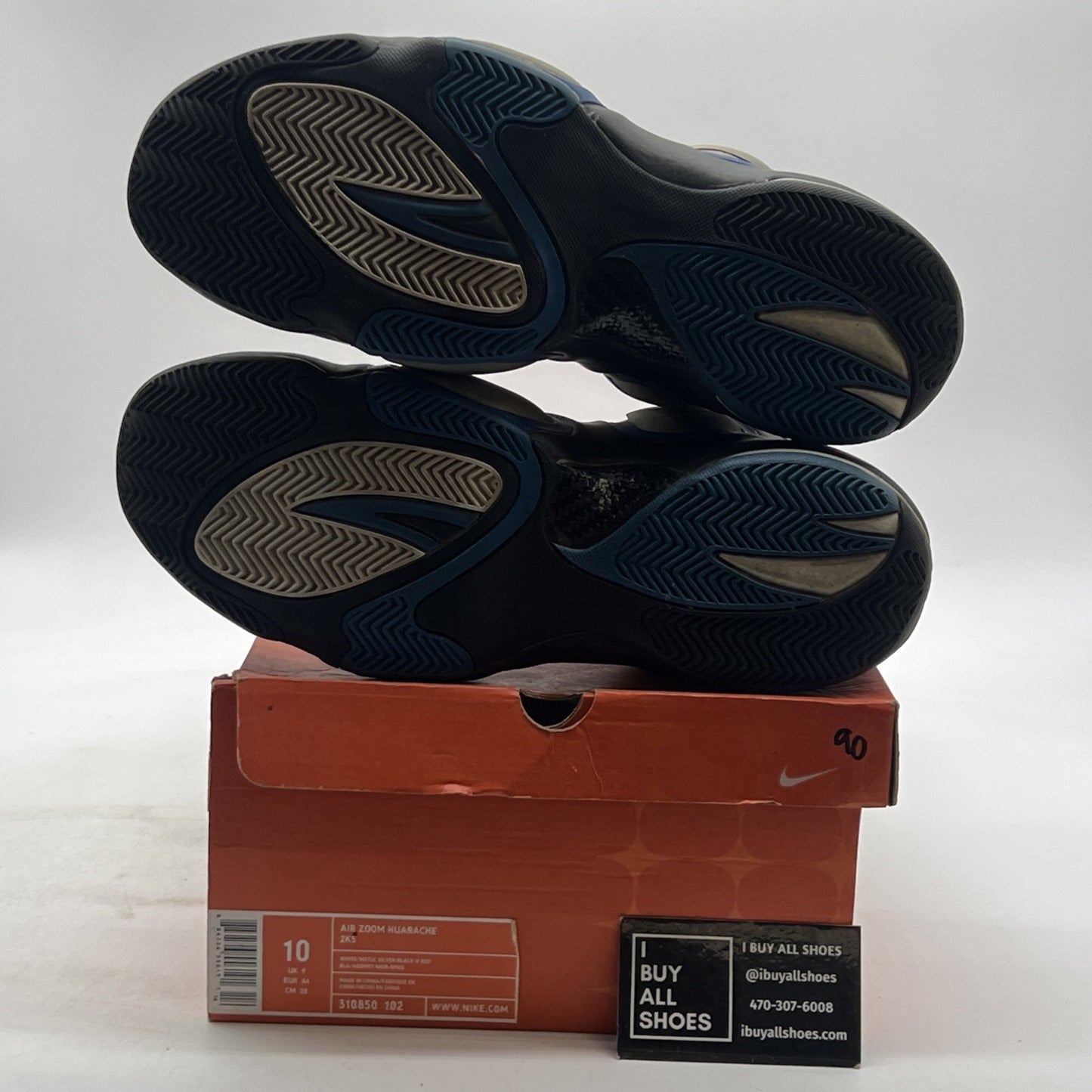 Size 10 - Nike Air Zoom Huarache 2K5 White Black (310850-102)