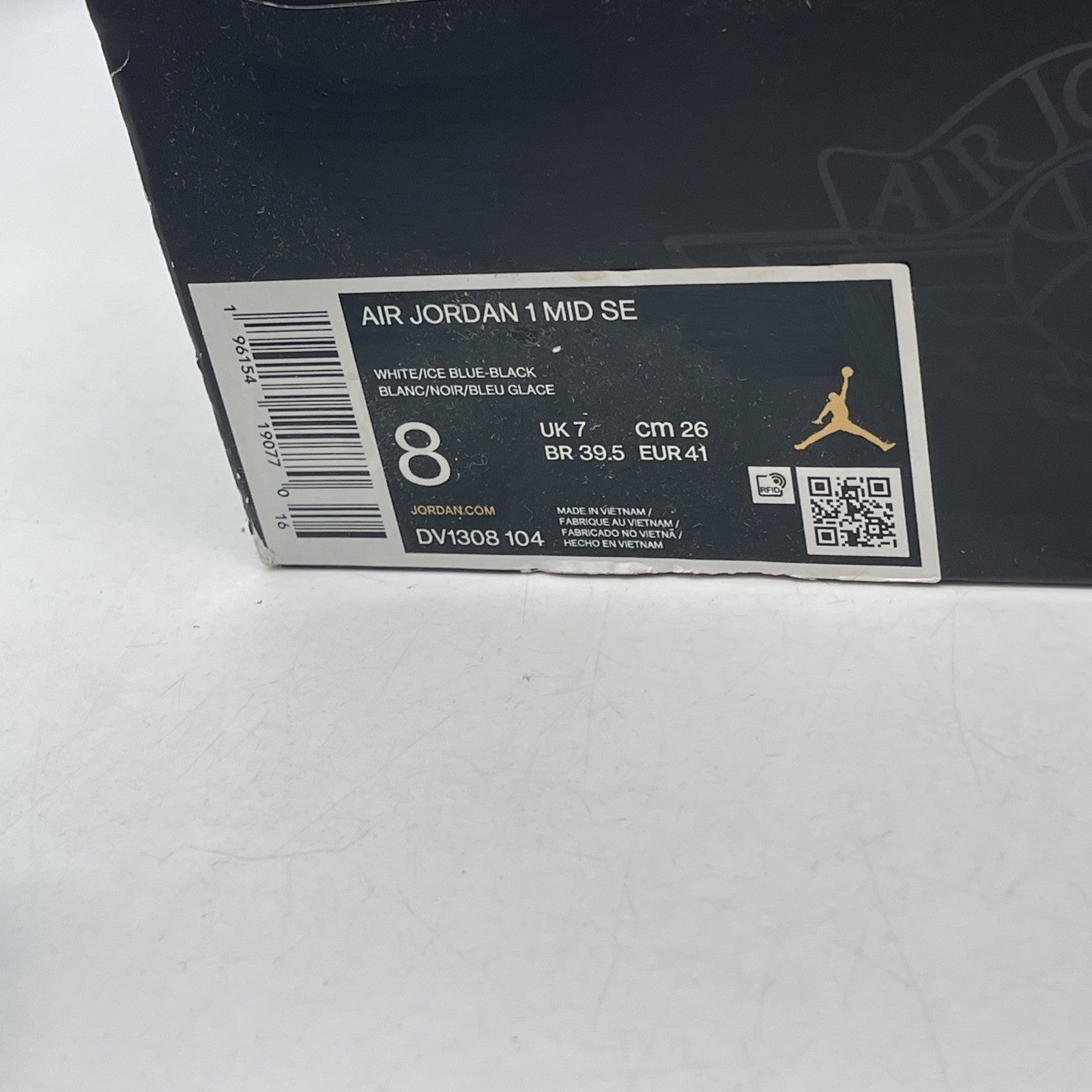 Size 8 - Air Jordan 1 Mid SE White Ice Blue (DV1308-104)