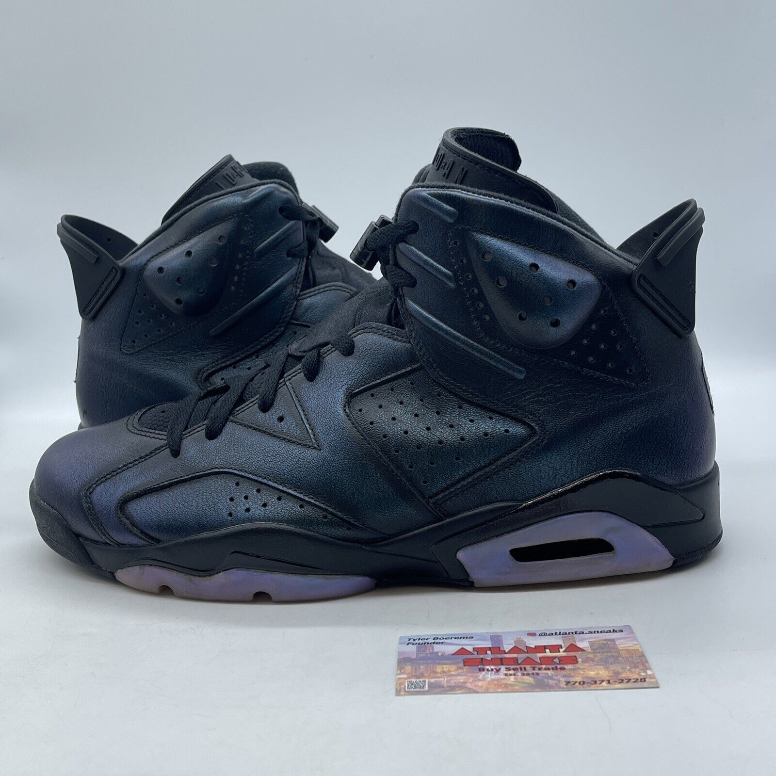 Size 13 - Air Jordan 6 Retro All Star - Chameleon Black Purple (907961-015)