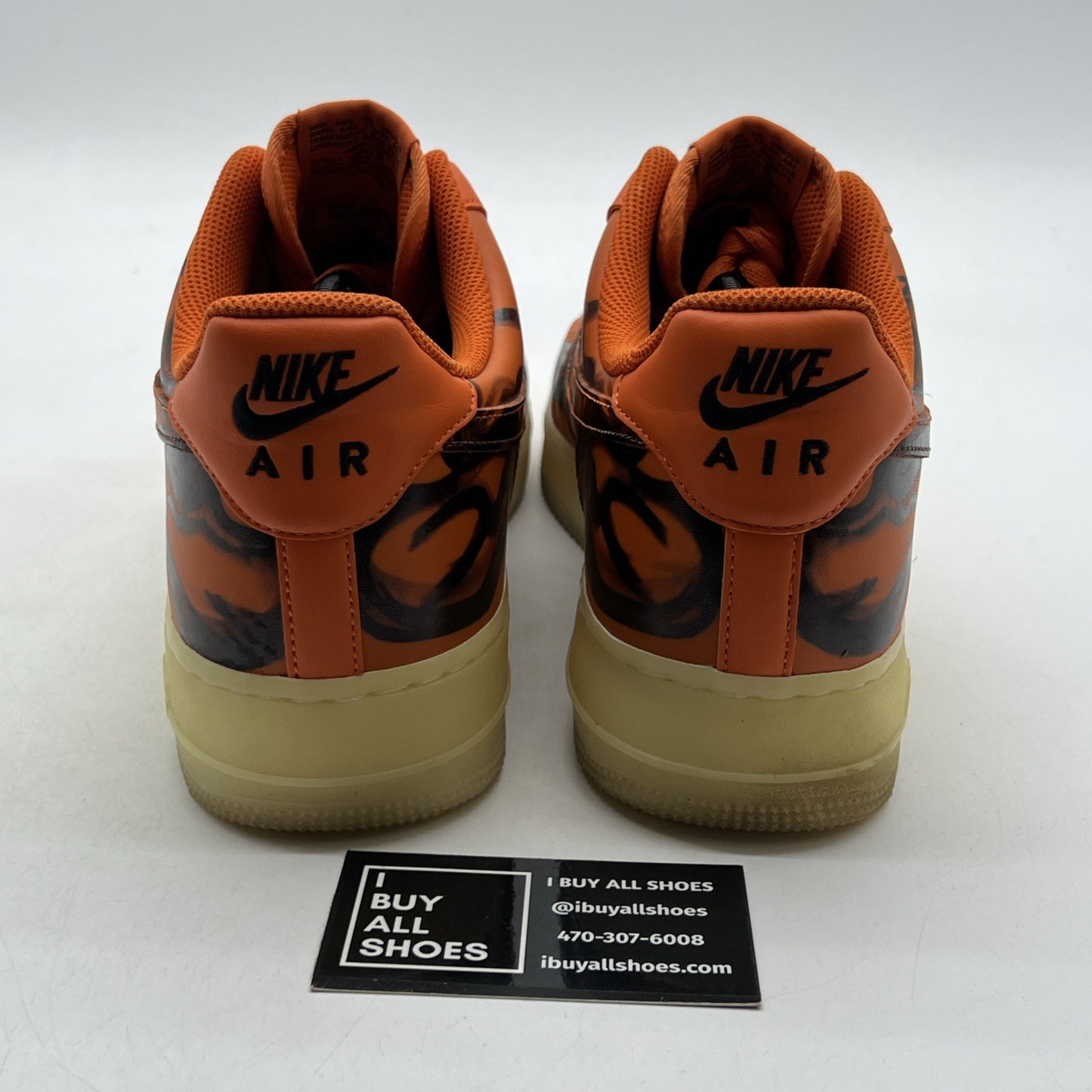 Size 12.5 - Nike Air Force 1 Low Orange Skeleton (CU8067-800)