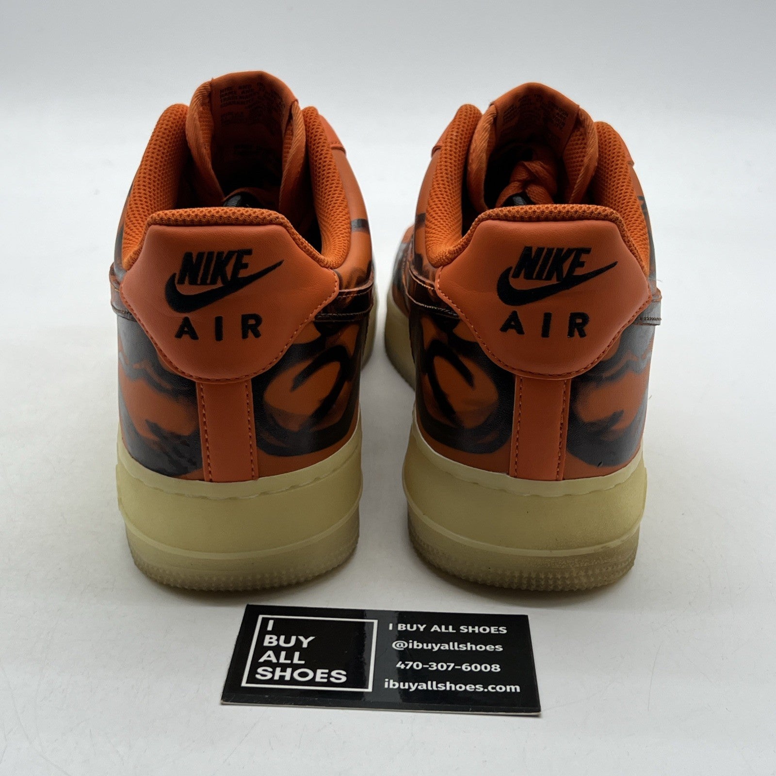 Size 12.5 - Nike Air Force 1 Low Orange Skeleton (CU8067-800)