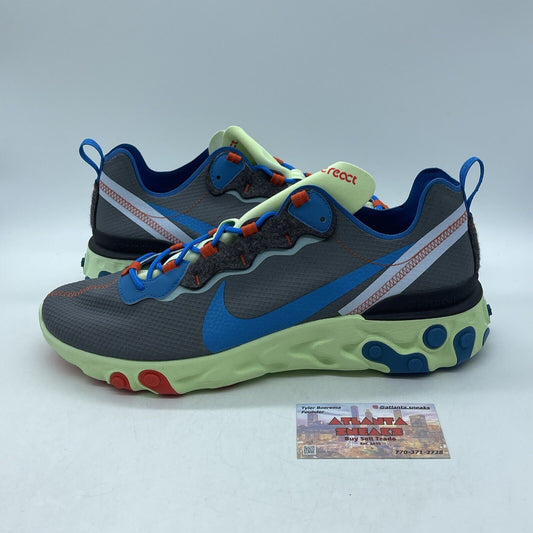 Size 13 - Nike React Element 55 SE Volt Stardust Grey Suede Leather (CT1142-700)