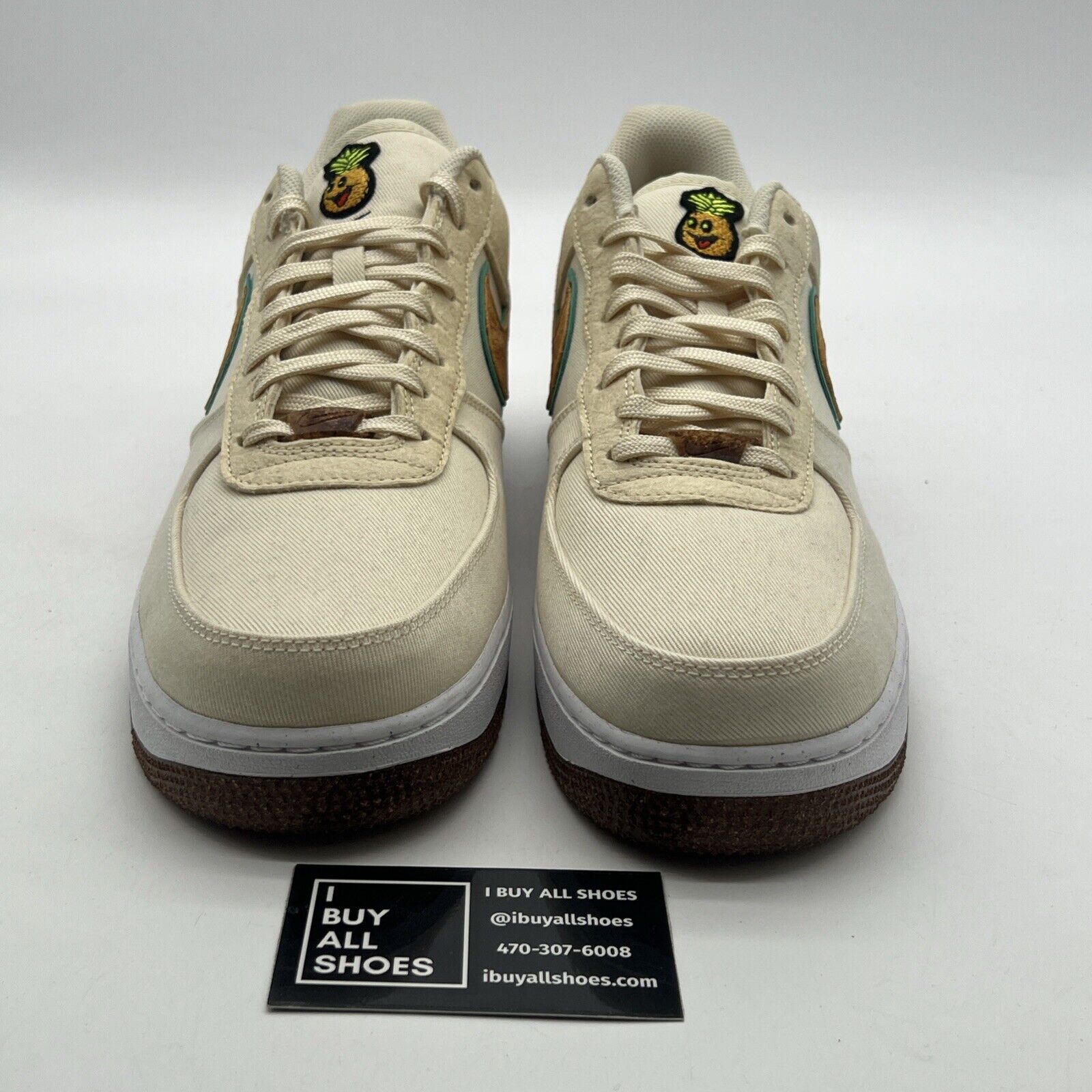Size 12.5 - Nike Air Force 1 '07 Premium Coconut Milk Green Glo Metallic Gold